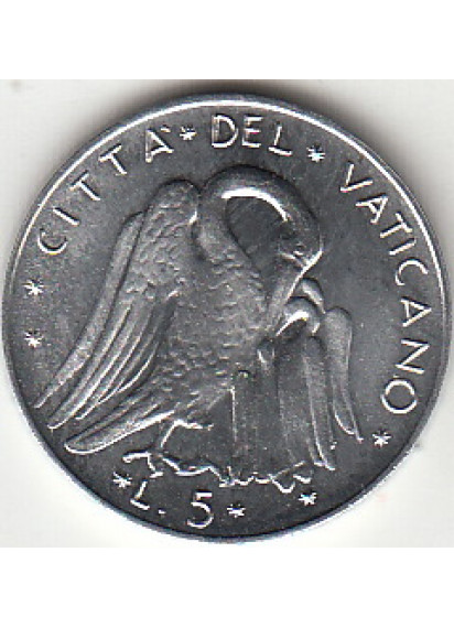 1973 Anno XI - Lire 5 Fior di Conio Paolo VI